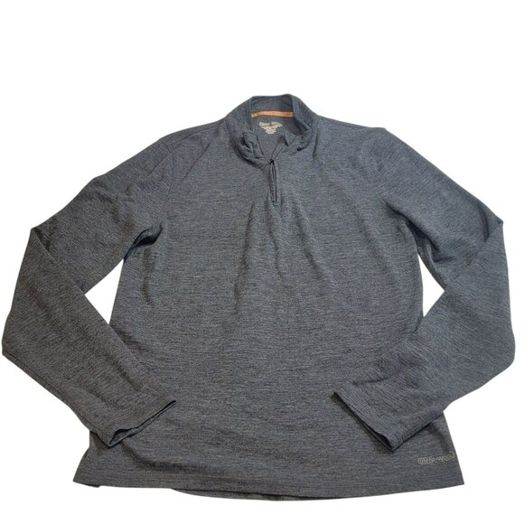 Omni-Wool Base Layer Shirt, Men XL, Gray, 1/4 Zip w/Mock Neck,Thumb Holes, EUC - Picture 4 of 12